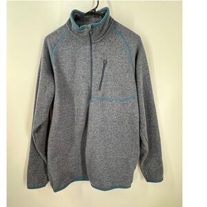 Merrell Men's‎ Sweater M 1/4 Zip Mock Neck Fleece Pullover Outdoor Long Sleeve